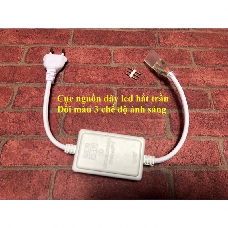 Nguồn dây led 3 màu, chấn lưu dây led 5730 3 chân kim đầu nối 220v