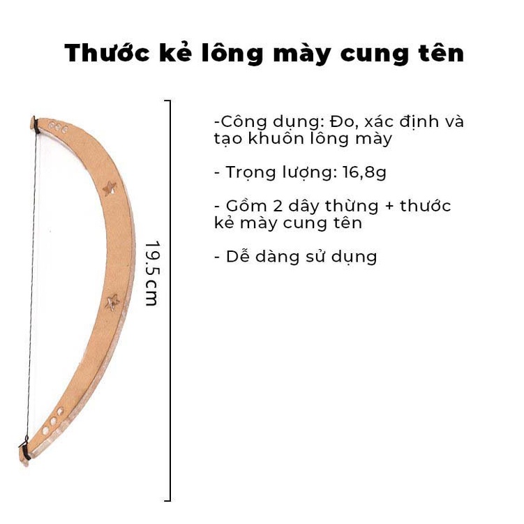 Product image Thước Cung Đo Chân Mày Loại Lớn Sẵn Dây, Thước Cung Phun Xăm 1