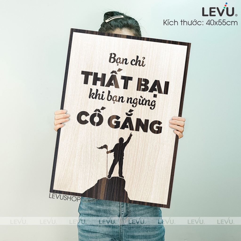 Tranh Treo Tường Gỗ LEVU049 trang trí phòng học