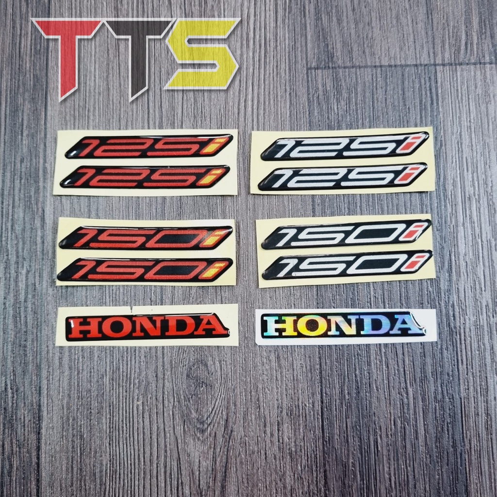 Tem đổ keo nổi chữ Honda, số 125i, 150i thích hợp dán cánh bửng, dàn áo ...