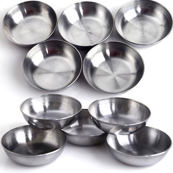 combo 10 Chén ĐỰNG NƯỚC CHẤM  INOX 7 * 2CM làm BÁNH BÈO, BÁNH BÒ