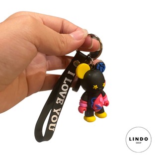 Móc Khóa Bearbrick Người Máy LINDO, Quà Tặng Đáng Yêu, Móc Khóa Dễ Thương, Xinh Xắn, Treo Balo, Cặp
