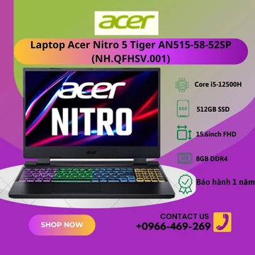 Acer Nitro Gaming Laptop – Core i5-12500H, 8GB RAM, 512GB SSD