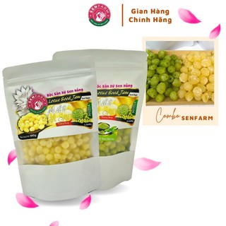 COMBO 2 Loại Mứt Hạt Sen 2 vị (trà xanh + truyền thống) thượng hạng Senfarm - Mứt Tết - Bánh Tết - Quà Tết