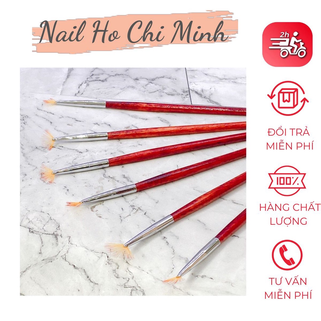 [HCM]Cọ quạt vẽ móng nail - cọ rắc nhũ trang trí móng chuyên dụng