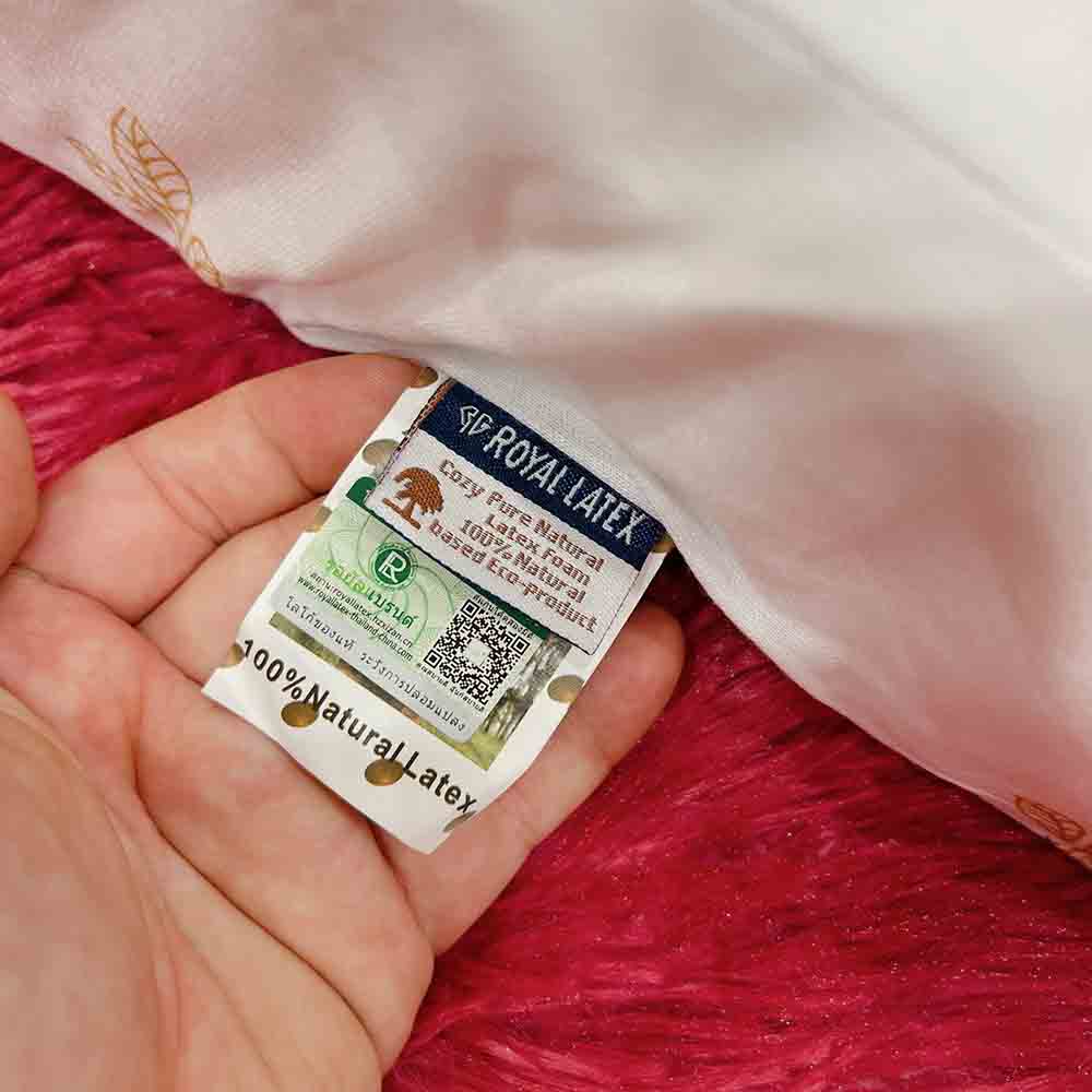 Gối cao su non thiên nhiên royal latex chính hãng TOPAZ nhập khẩu thiết kế lượn sóng có gai massage giúp bạn ngủ ngon