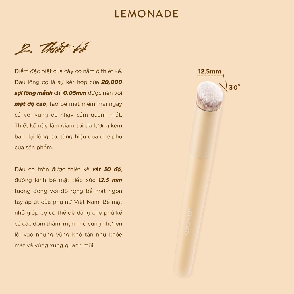 Ảnh Cọ che khuyết điểm LEMONADE Concealer Brush 10g 4