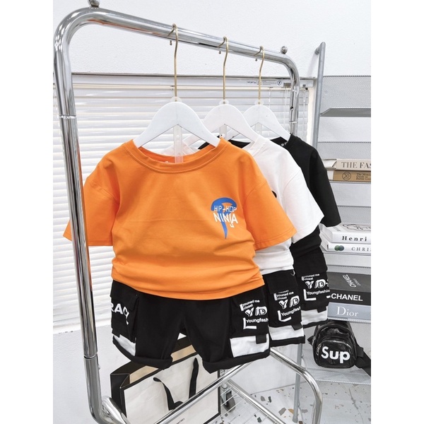 Bộ đồ bé trai 28-45kg- áo phông quần kaki siêu chất bé trai mùa hè ẢNH THẬT CLIP THẬT