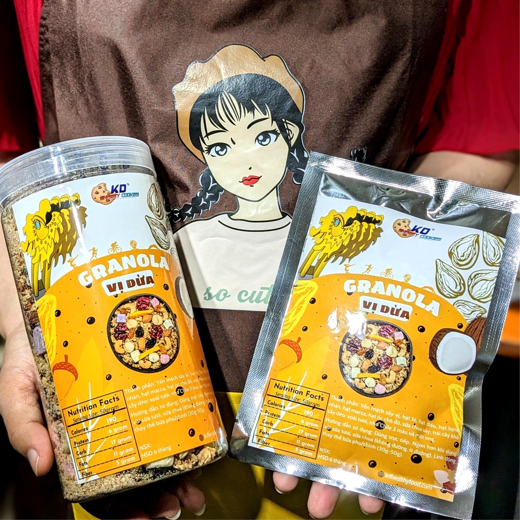 Granola ăn kiêng siêu hạt KD Shop túi tiện lợi 50g
