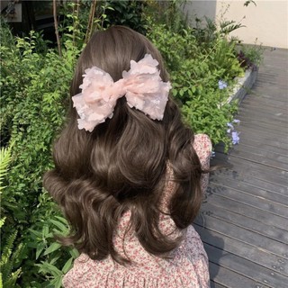 🎀 𝑭𝑹𝑬𝑬𝑺𝑯𝑰𝑷 🎀 Kẹp Tóc Hình Nơ Phối Lưới Cỡ Lớn Phong Cách Hàn Quốc Tinh Tế Thời Trang Hot Trend