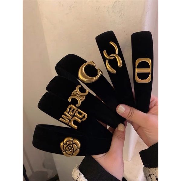Cài tóc màu đen chữ X hottrend style hàn quốc, bờm nhung chữ X