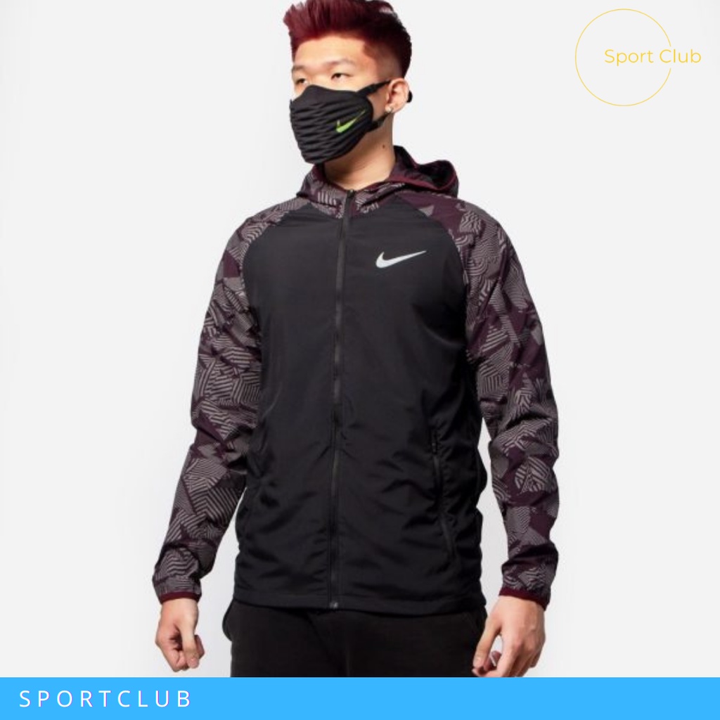 Áo Khoác Nike Running Flash Reflective Jacket - Tím phối đen | Shopee ...