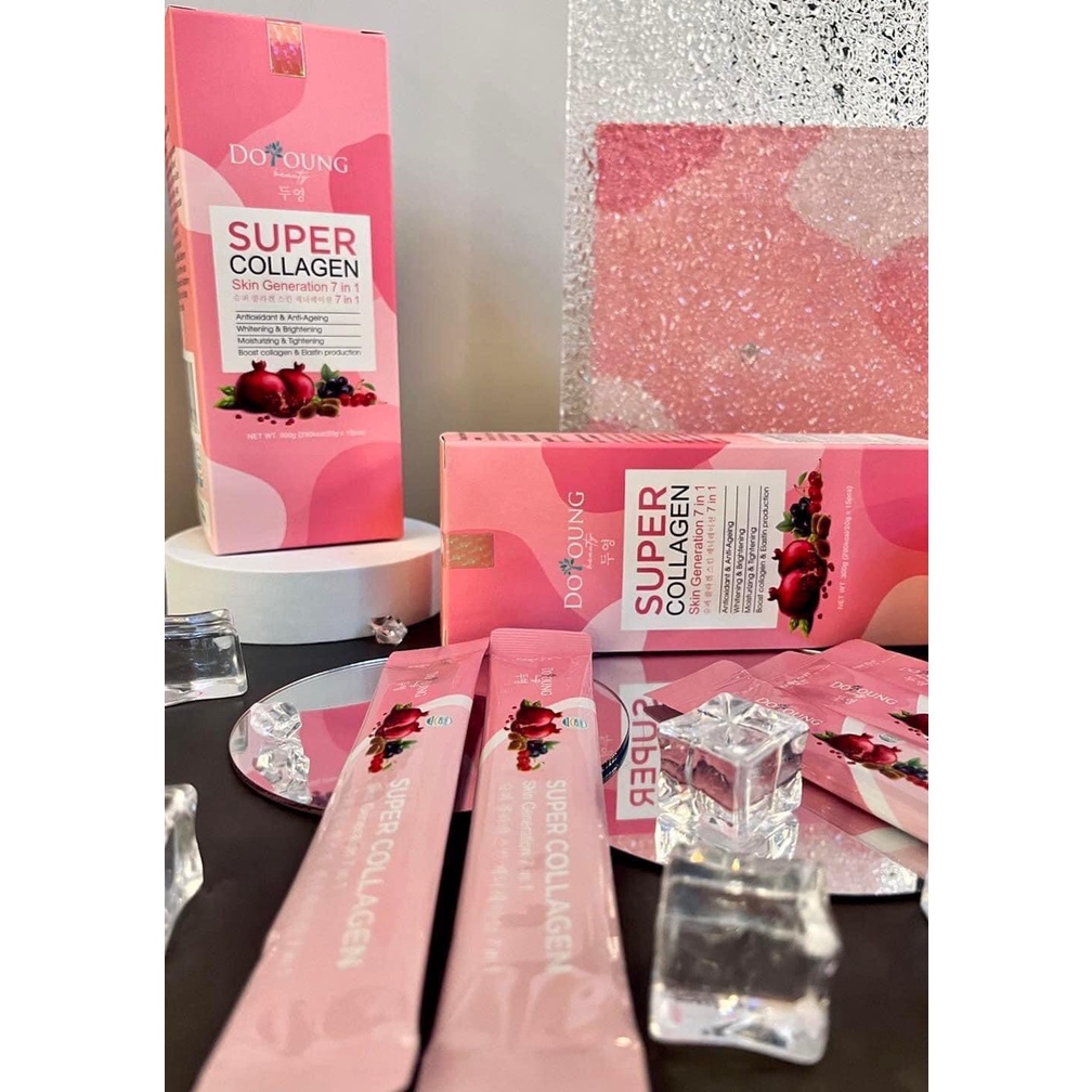 Thạch Lựu DoYoung Super Collagen Skin Generator Hộp 15 Gói, Trắng Da
