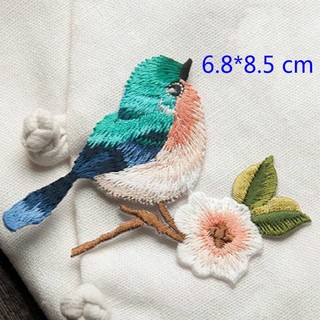 1 Miếng Dán Ủi Thêu Hình Chim Sắc sảo - Kích thước 6.8cm x 8.5cm