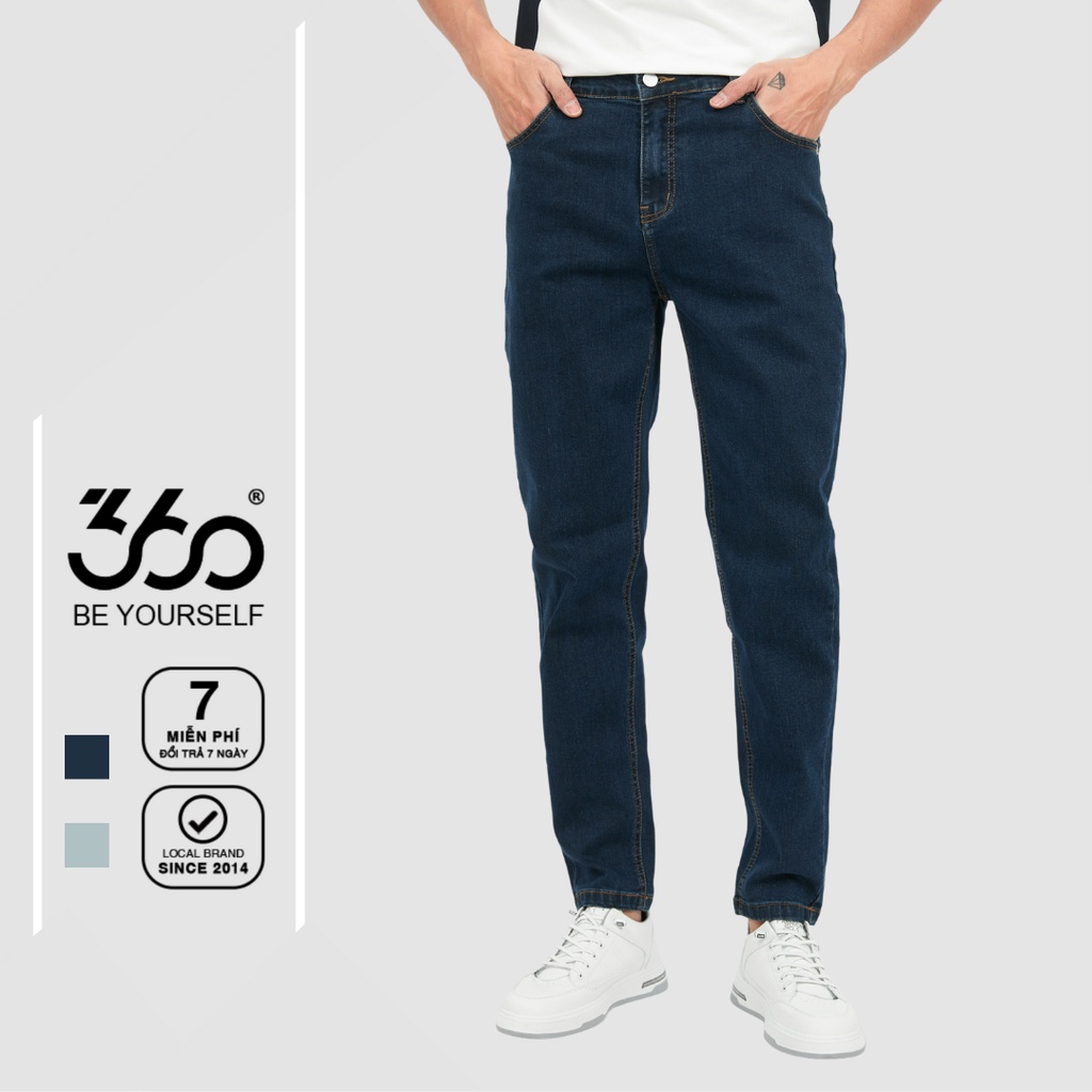 Quần jeans Nam local brand 360 Boutique màu xanh trẻ trung -QJDTK309