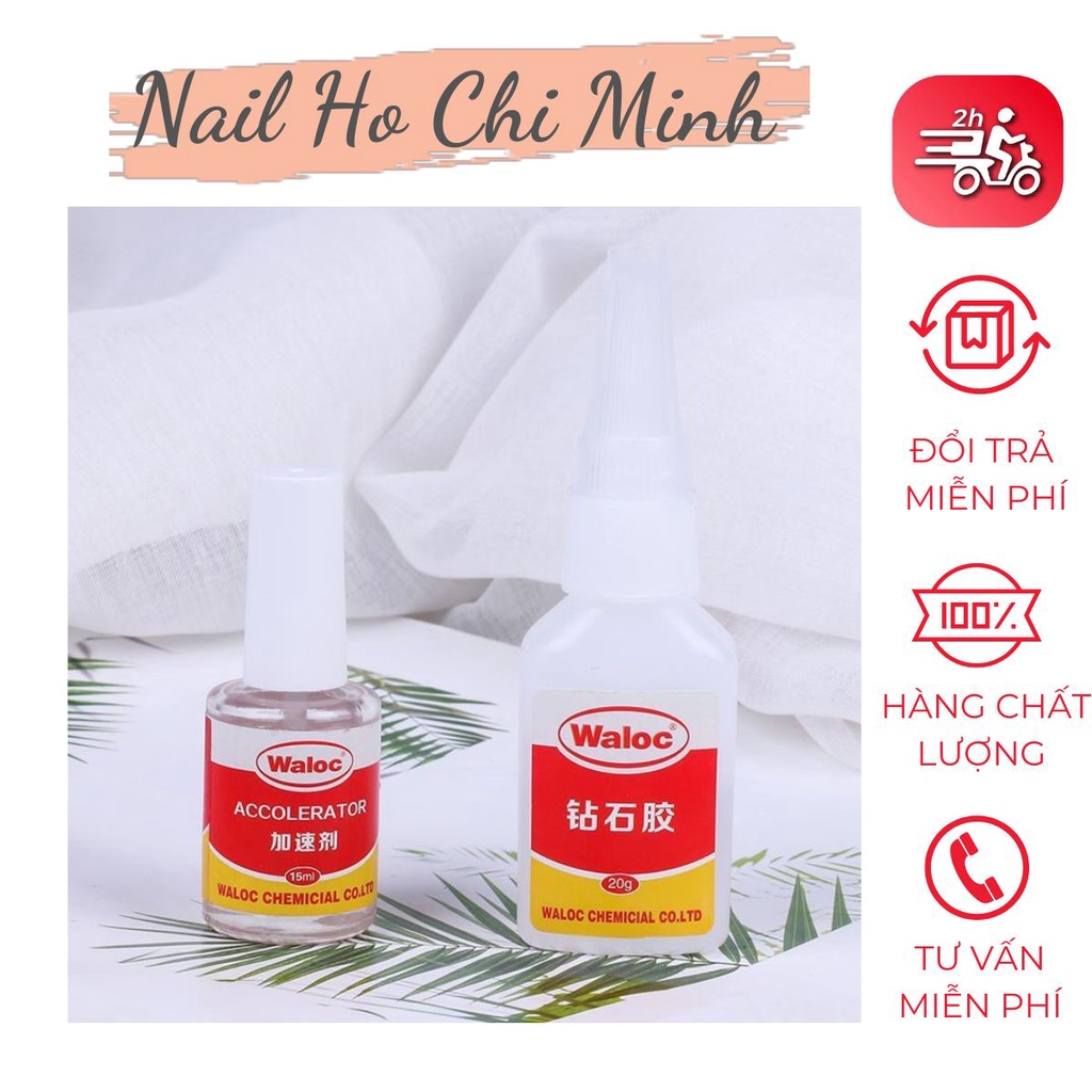 [CHÍNH HÃNG] Keo dán móng Waloc chính hãng hàng loại 1 - keo bê tông đa năng chuyên dụng cho dân làm móng