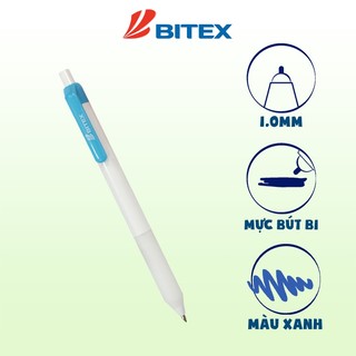 Bút bi Bitex mực xanh/đỏ/đen B18 (1 cây)