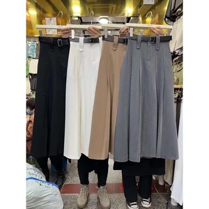 Chân váy dáng A cài cúc xếp ly xoè dài the.sweaterweather TSW (ảnh thật)