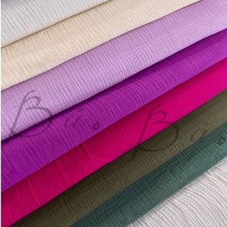 Vải Xô Muslin Màu Trơn Mềm Mịn Khổ 1m40