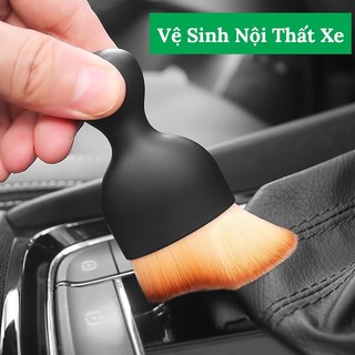 Chổi Quét Mini Đầu Cong Sợi Lông Mềm Dùng Vệ Sinh Khe Cửa Gió Điều Hòa, Nội Thất Ô Tô VERSION 5 – Có Nắp Đậy