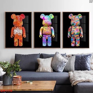 Tranh Kaws & Bearbrick - Tranh Treo Tường Laminate Tráng Gương
