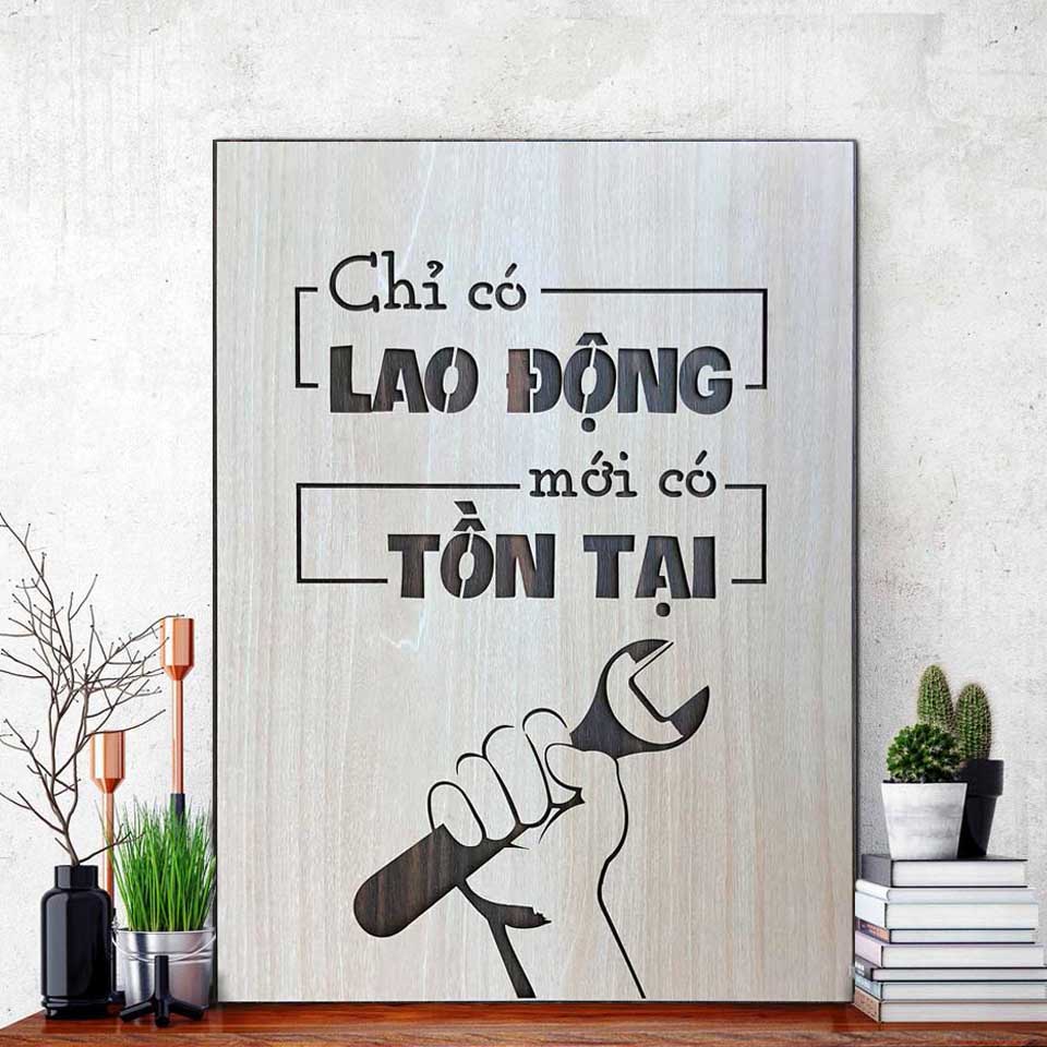 Tranh gỗ, tranh để bàn kích thước 10x15cm bộ 1