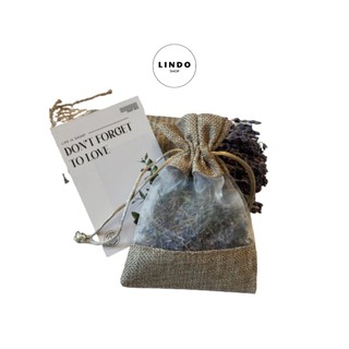 [TẶNG KÈM HỘP] Qùa tặng yêu thương - Túi thơm Hoa Lavender - Hoa Oải Hương LINDO - Hương thơm nồng nàn đến từ nước Pháp