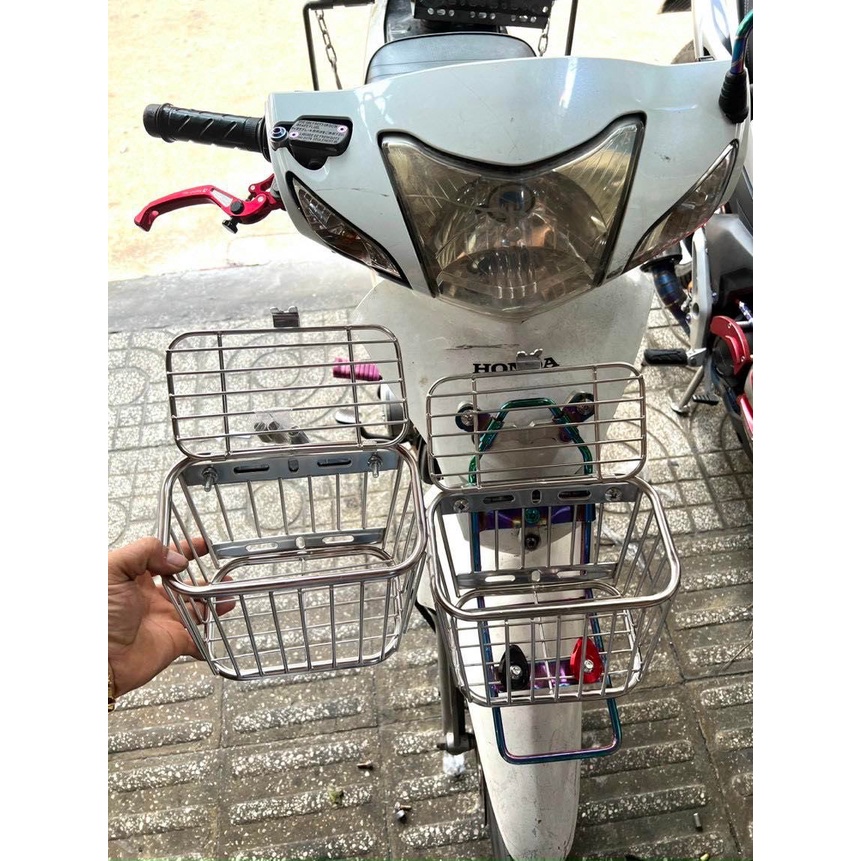 Rổ mini inox cho ( mọi xe ) | Shopee Việt Nam