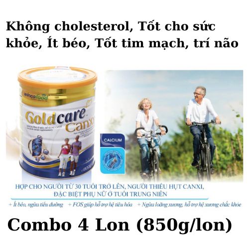 [Mã BMLTB35 giảm đến 35K đơn 99K] Combo 4 lon Sữa bột Wincofood Goldcare Canxi (850g/lon)