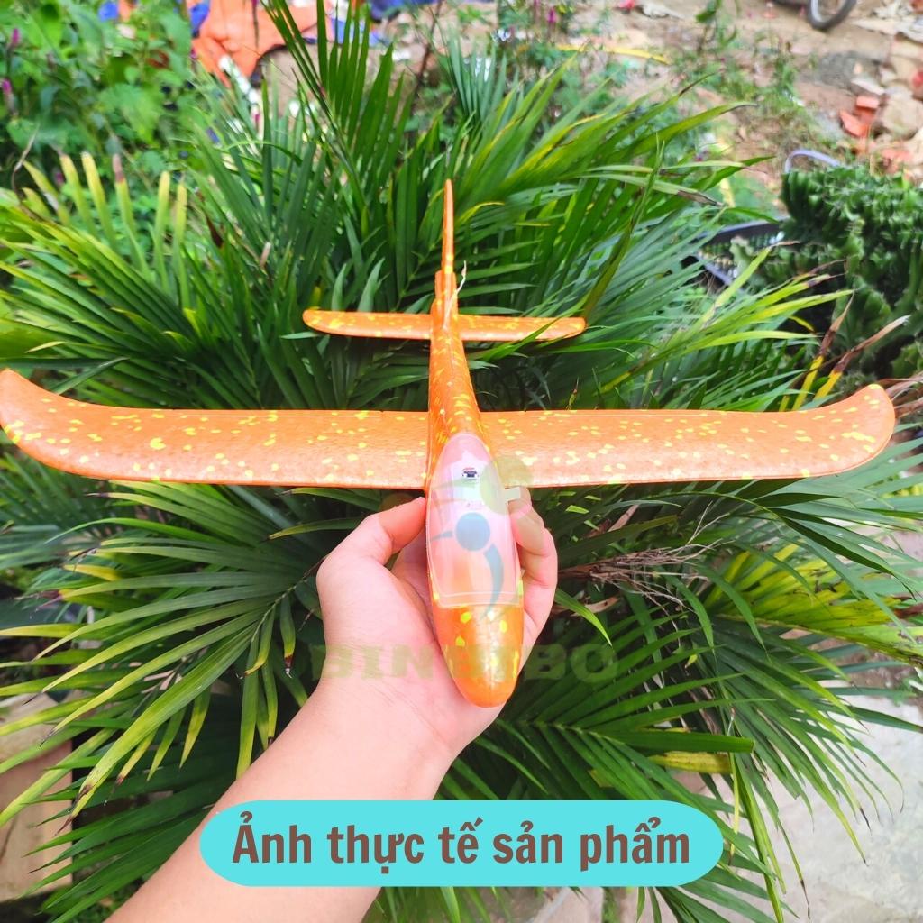 Máy bay xốp cỡ lớn có đèn led toàn thân đồ chơi ném tay cực vui cho bé - Binbibo