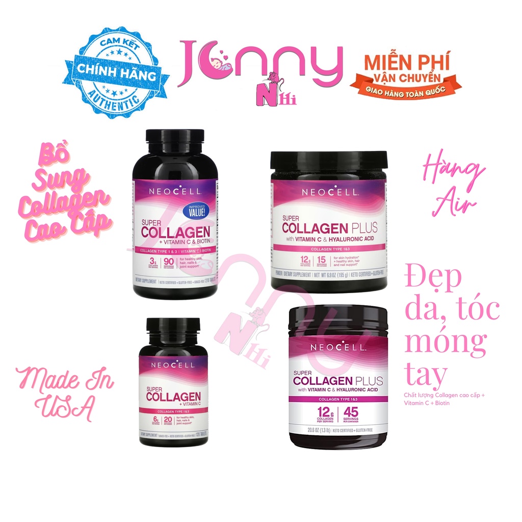 Viên Uống / Bột Super Collagen Neocell +Vitamin C & Biotin 6000 Mg type ...