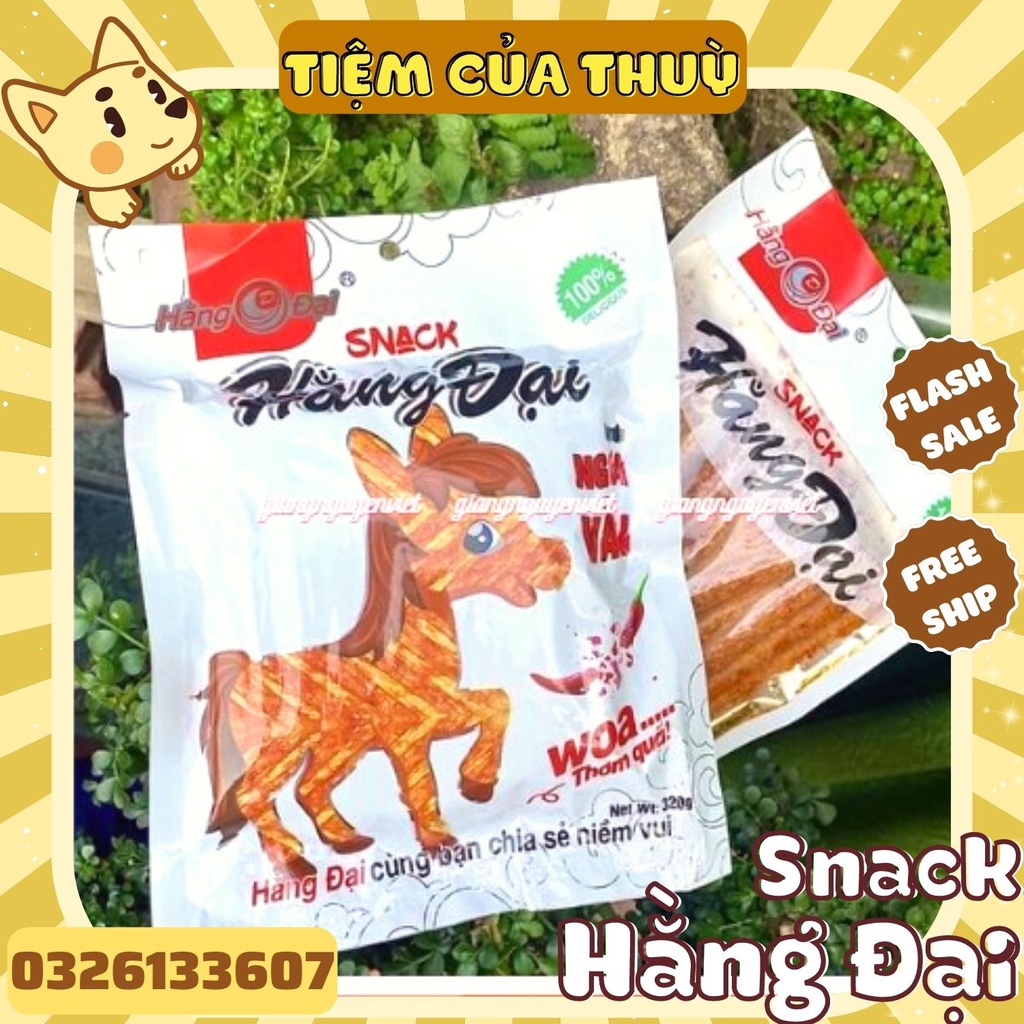 Snack Hằng Đại Hình Ngựa Vằn Cay Cay Túi 320G, snack cay xé miếng, đồ ...