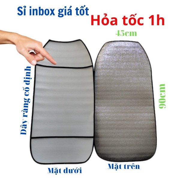 Miêng bạt phủ yên xe máy chống nắng kích thước lớn - 1 Mặt bạc phản quang