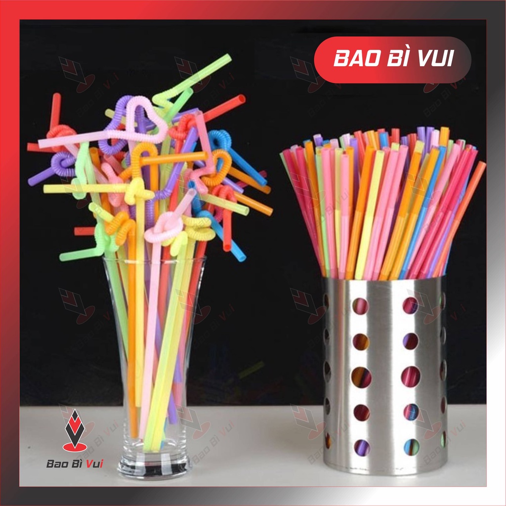 [ Combo 5 bịch ] Ống hút xoắn nghệ thuật cao cấp - BAO BÌ VUI