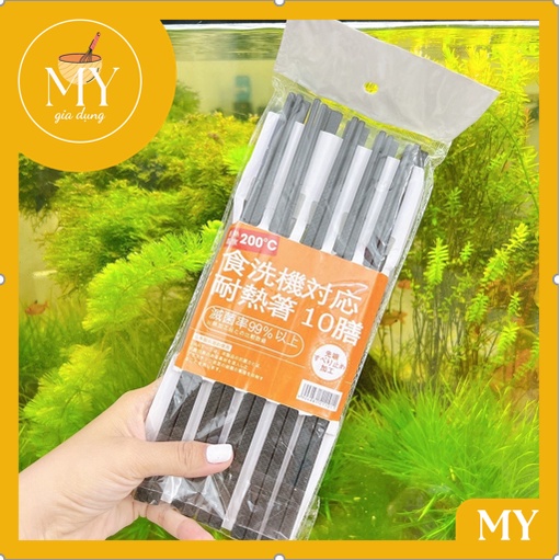 Set 10 Đũa Nhật kháng khuẩn chống nấm mốc chống trơn trượt dể sử dụng