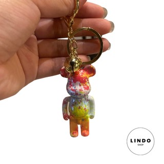 Móc Khóa Bearbrick Cầu Vồng LINDO, Quà Tặng Đáng Yêu, Móc Khóa Dễ Thương, Xinh Xắn, Treo Balo, Cặp