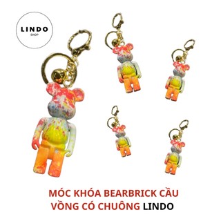 Móc Khóa Bearbrick Cầu Vồng LINDO, Quà Tặng Đáng Yêu, Móc Khóa Dễ Thương, Xinh Xắn, Treo Balo, Cặp