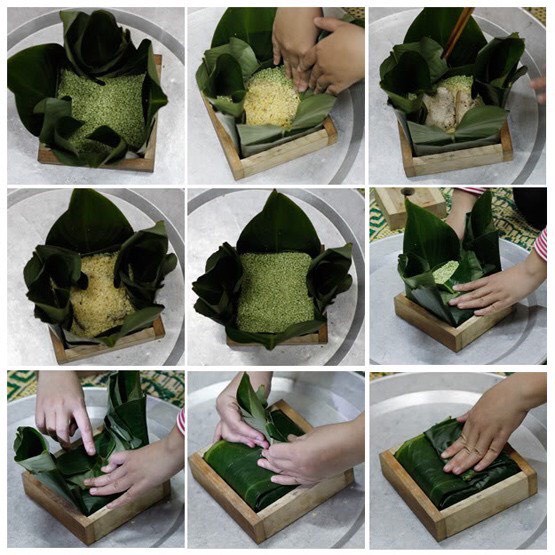 Bộ 2 khuôn gỗ làm bánh chưng -  khuôn gỗ làm bánh chưng Vạn Lợi