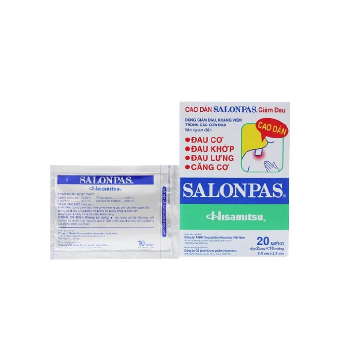 HỘP 10 MIẾNG CAO DÁN SALONPAS