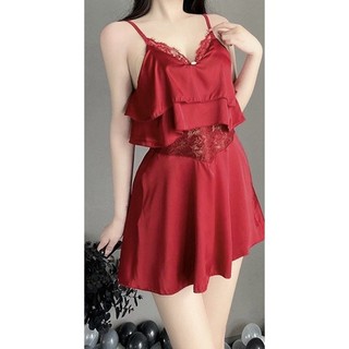 VÁY NGỦ TẦNG PHA REN/ THẮT NƠ LƯNG BIG SIZE