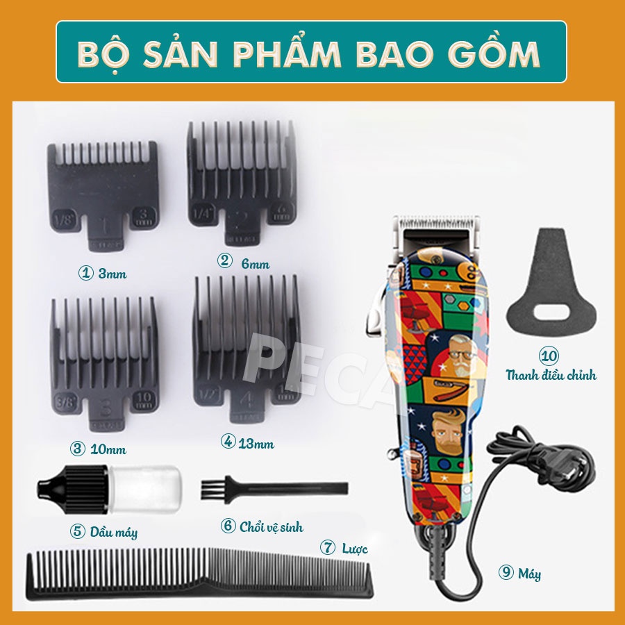 Ảnh Tông đơ cắt tóc chuyên nghiệp Kemei KM-MAX2093 cắm điện trực tiếp công suất mạnh 10W điều chỉnh được độ dài lưỡi tốc độ 3