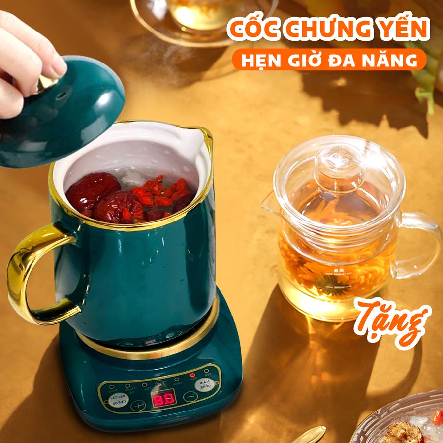 [MỚI VỀ] Cốc Chưng Yến Đa Năng, Dung tích 500/ 600/ 800ml, Cốc Điện Đa Năng Tăng Bình Trà Thủy Tinh