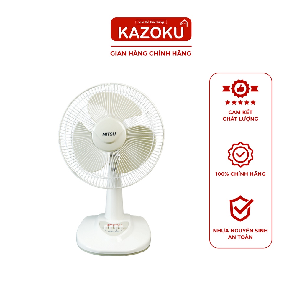 Quạt Bàn Cao Cấp Gentle Wind 12 inch - Dương, Hồng, Kem - Vua Đồ Gia Dụng Kazoku [QB]