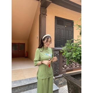 thời trang nữ lụa cao cấp hottrend hạc bội. đồ bộ đi chùa