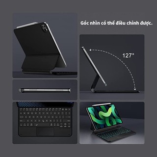 GOOJODOQ Bàn Phím Bluetooth Magic Cho iPad Pro 11 12.9 Air 4 5 Gen 10th 10.9 Ốp Lưng Bàn Di Chuột Không Dây