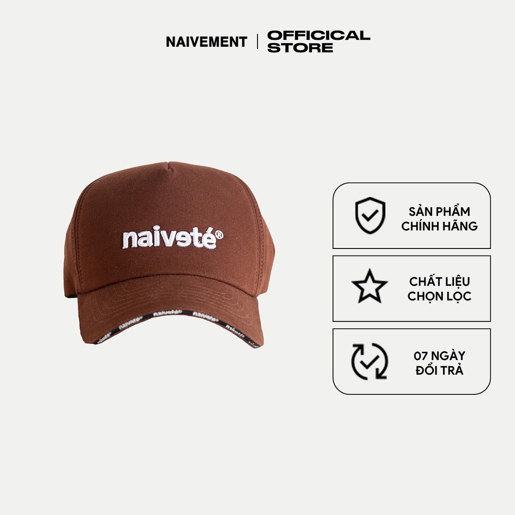 Mũ lưỡi trai Trucker NAIVETE màu nâu | Shopee Việt Nam