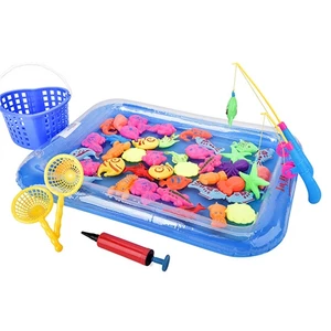 Bộ đồ chơi câu cá 28 món - Hình Rổ Đựng, sinh vật biển