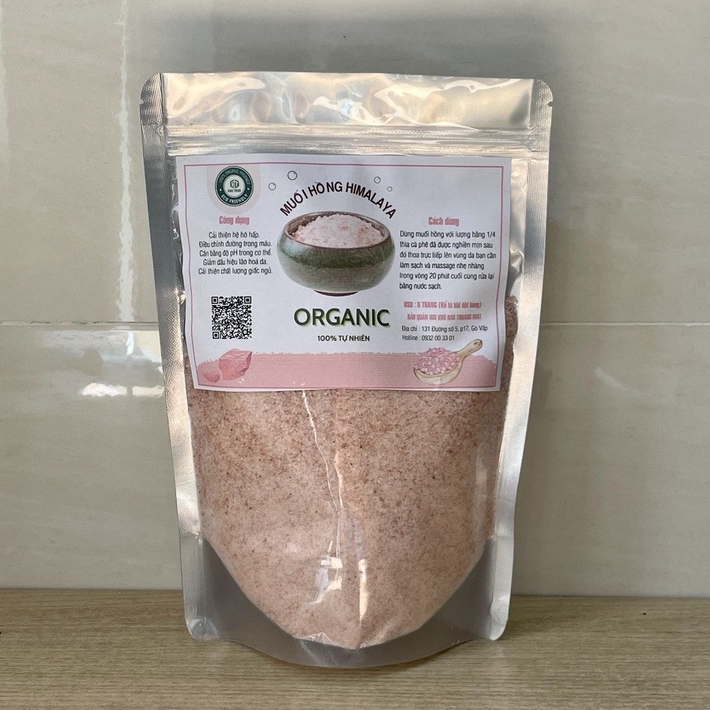 Muối Hồng Himalaya Organic 1Kg - Muối Hồng Himalaya Ngâm Chân Thải Độc Dạng Mịn Và Hạt
