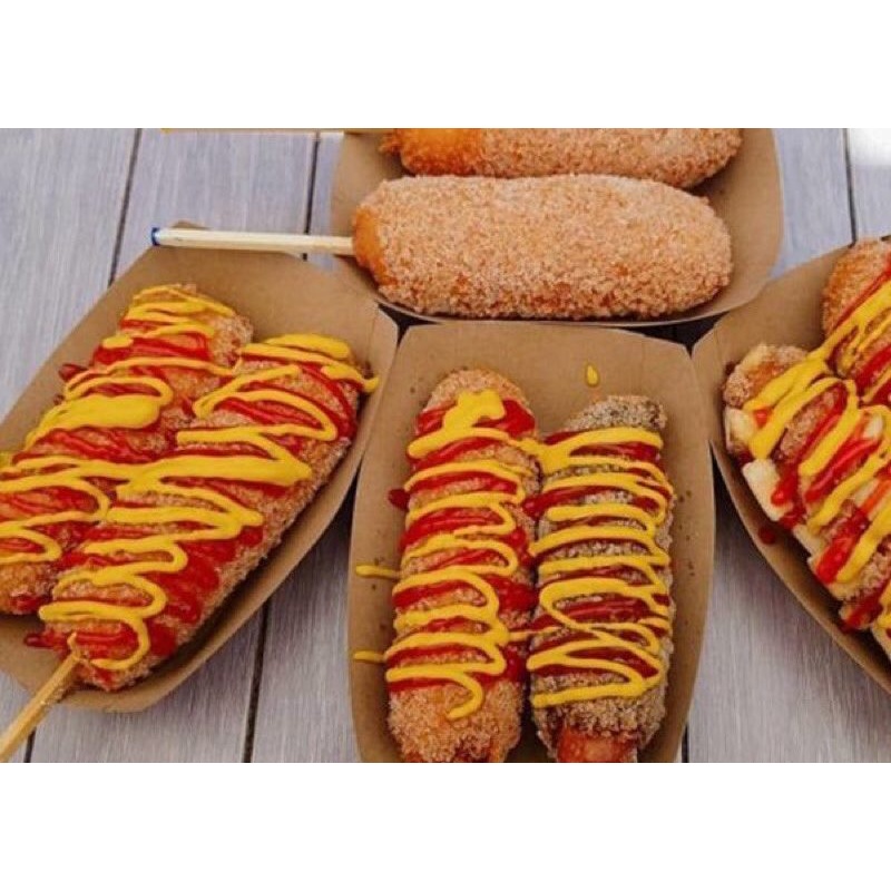 Hotdog Xúc Xích Phô Mai  Ngon_ Béo_ Khay 6 Cây