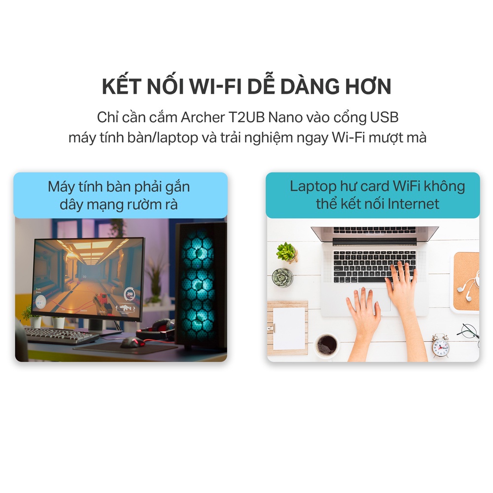 Ảnh Bộ Chuyển Đổi USB Wifi TP-Link Archer T2UB Nano Bluetooth 4.2 Chuẩn AC 600Mbps 3